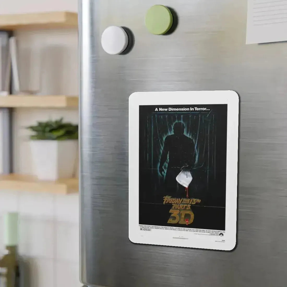 FRIDAY THE 13TH PART 3 1982 Movie Poster - Refrigerator Magnet - The Sticker Space