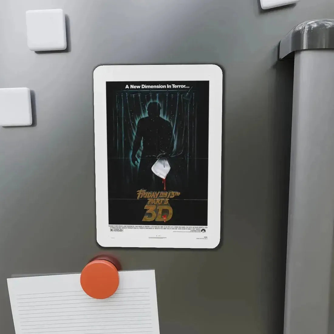 FRIDAY THE 13TH PART 3 1982 Movie Poster - Refrigerator Magnet - The Sticker Space