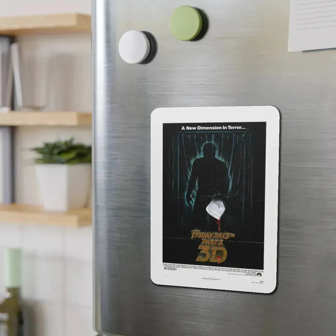 FRIDAY THE 13TH PART 3 1982 Movie Poster - Refrigerator Magnet - The Sticker Space