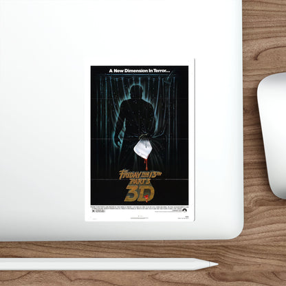 FRIDAY THE 13TH PART 3 1982 Movie Poster STICKER Vinyl Die-Cut Decal-The Sticker Space