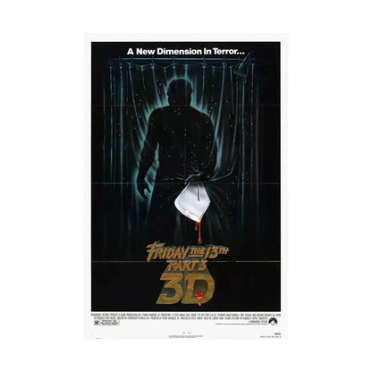 FRIDAY THE 13TH PART 3 1982 - Paper Movie Poster - The Sticker Space