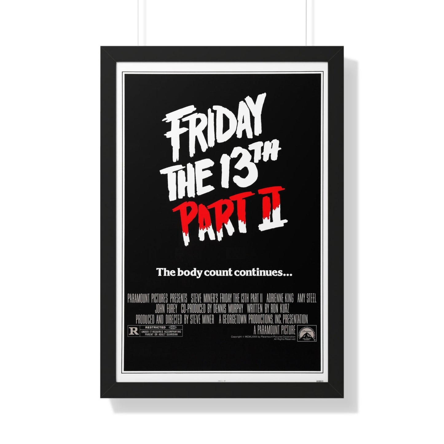 FRIDAY THE 13TH PART II 1981 - Framed Movie Poster-20" x 30"-The Sticker Space