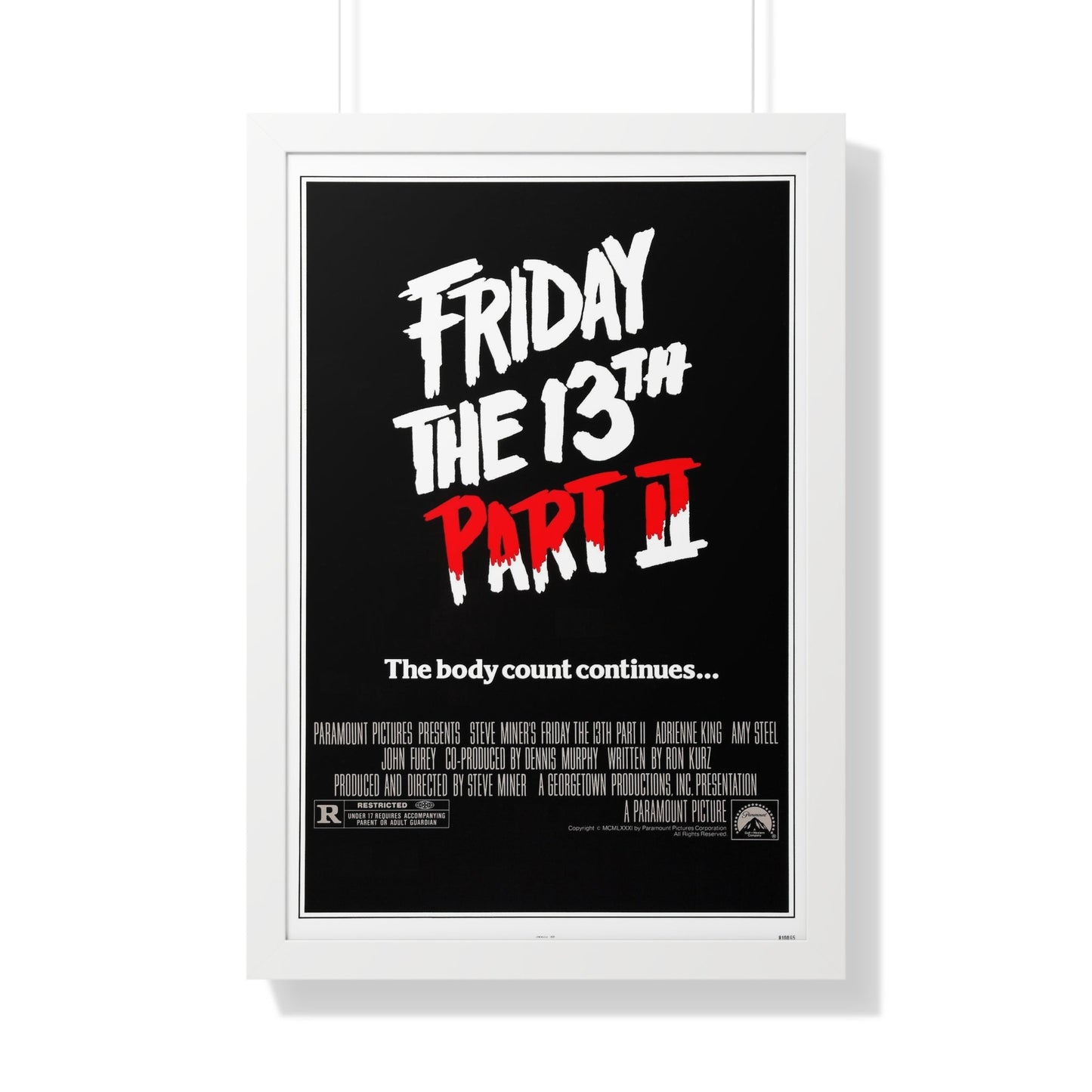 FRIDAY THE 13TH PART II 1981 - Framed Movie Poster-20" x 30"-The Sticker Space