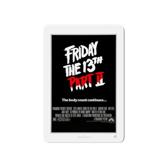 FRIDAY THE 13TH PART II 1981 Movie Poster - Refrigerator Magnet 6 Inch - The Sticker Space