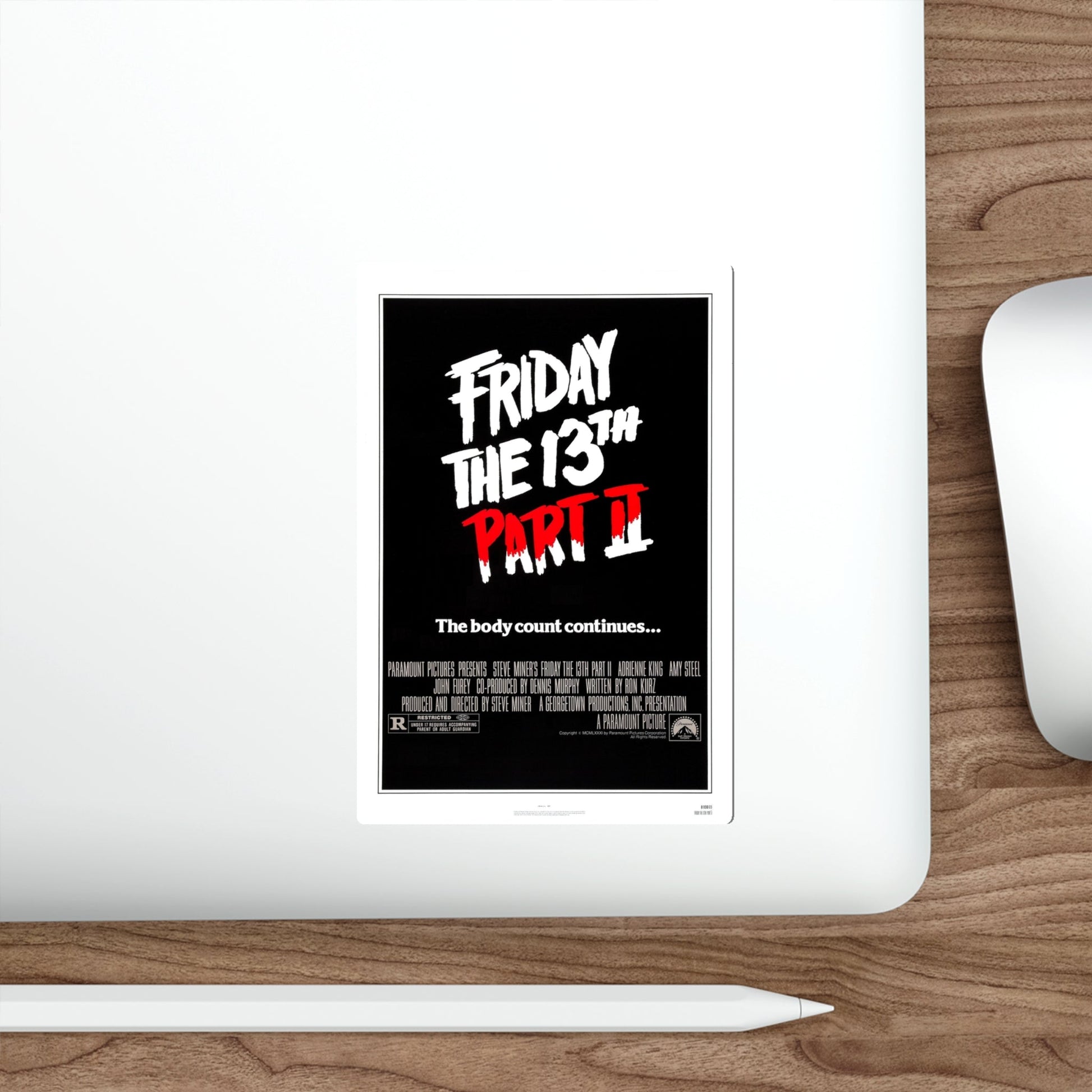 FRIDAY THE 13TH PART II 1981 Movie Poster STICKER Vinyl Die-Cut Decal-The Sticker Space