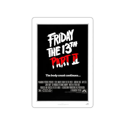FRIDAY THE 13TH PART II 1981 Movie Poster STICKER Vinyl Die-Cut Decal 5 Inch - The Sticker Space