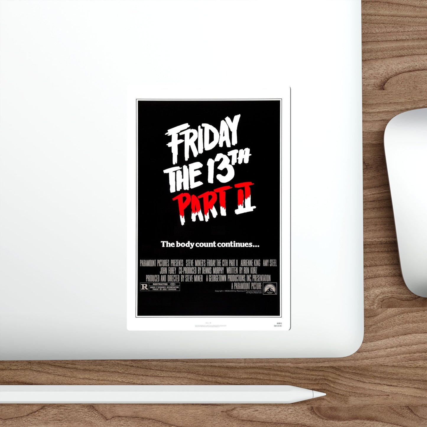 FRIDAY THE 13TH PART II 1981 Movie Poster STICKER Vinyl Die-Cut Decal-The Sticker Space