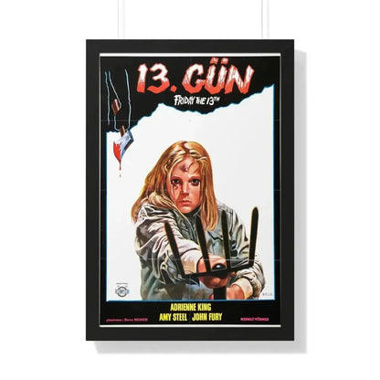 FRIDAY THE 13TH PART II (TURKISH) 1981 - Framed Movie Poster 20" x 30" Black - The Sticker Space
