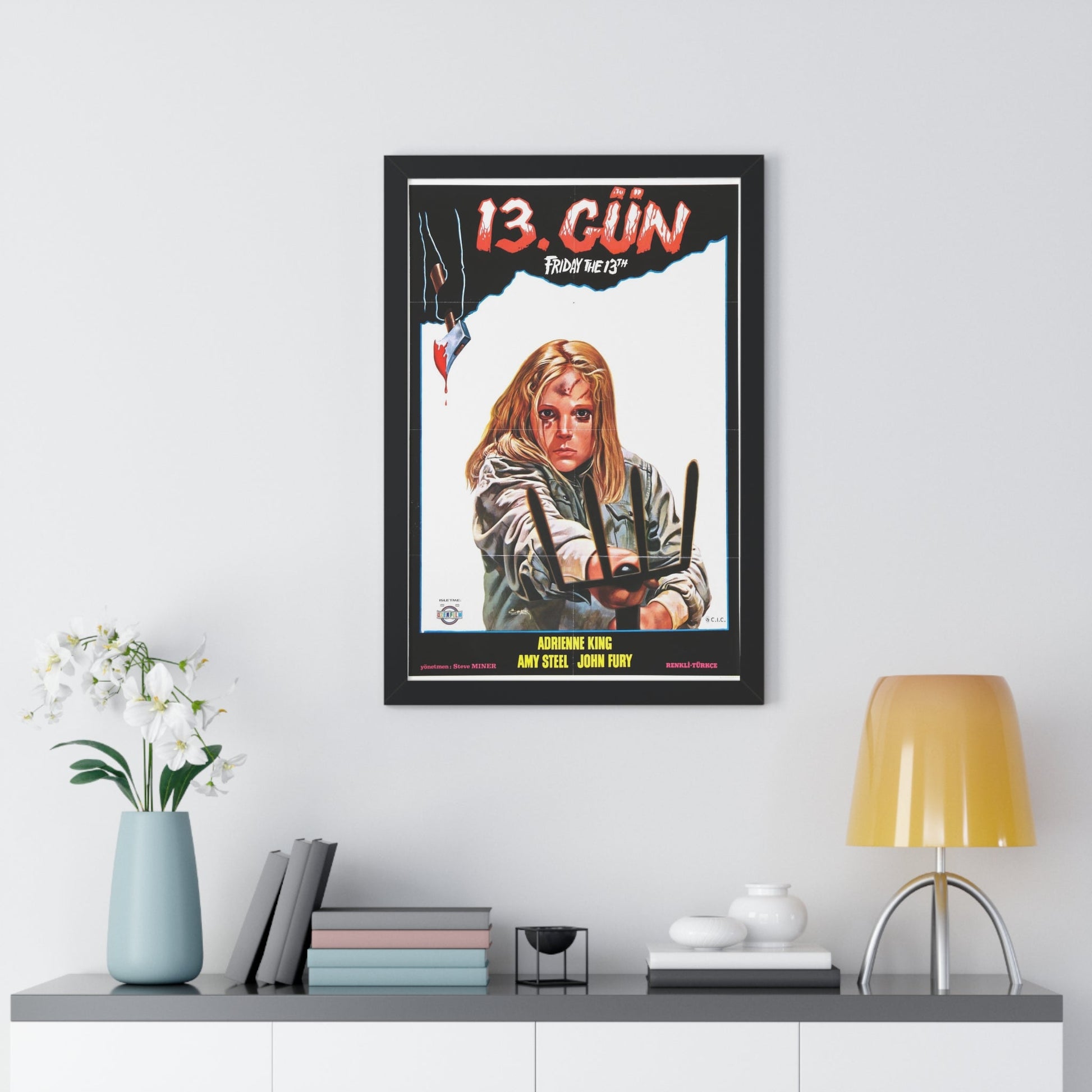 FRIDAY THE 13TH PART II (TURKISH) 1981 - Framed Movie Poster-The Sticker Space