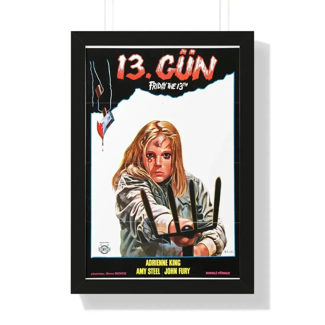 FRIDAY THE 13TH PART II (TURKISH) 1981 - Framed Movie Poster - The Sticker Space