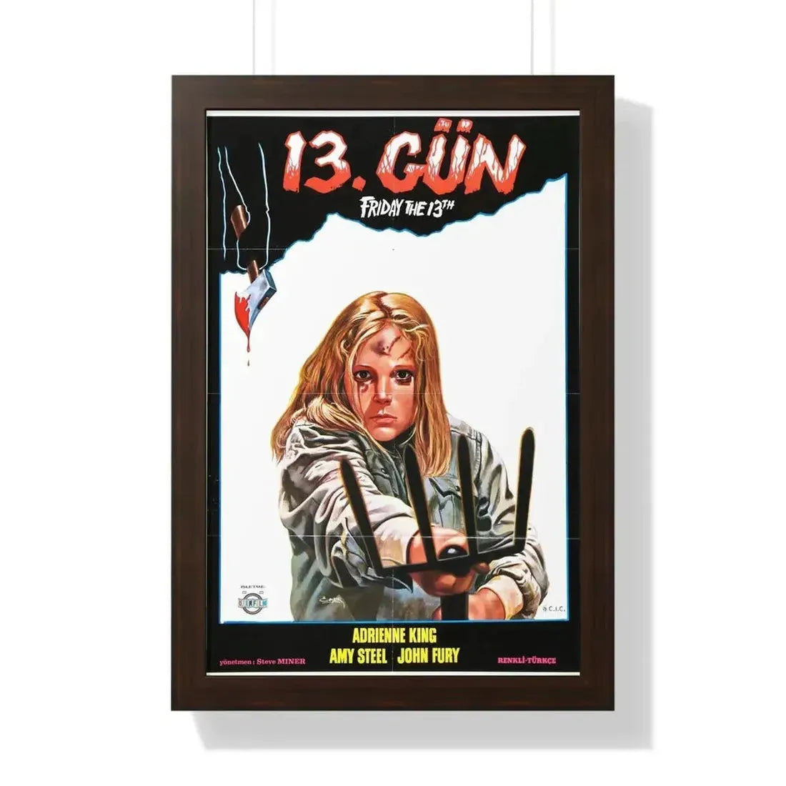 FRIDAY THE 13TH PART II (TURKISH) 1981 - Framed Movie Poster - The Sticker Space