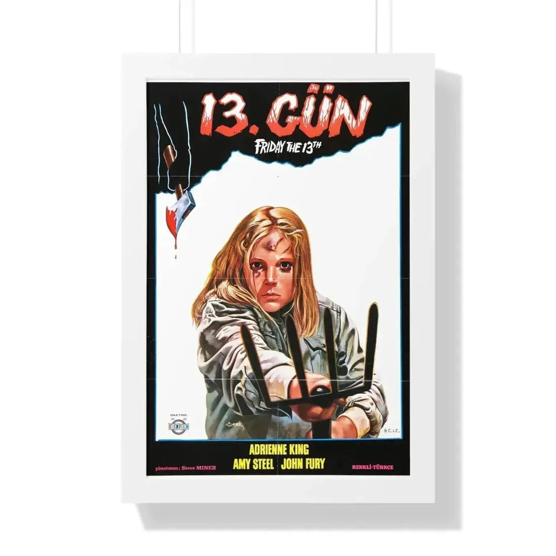 FRIDAY THE 13TH PART II (TURKISH) 1981 - Framed Movie Poster - The Sticker Space