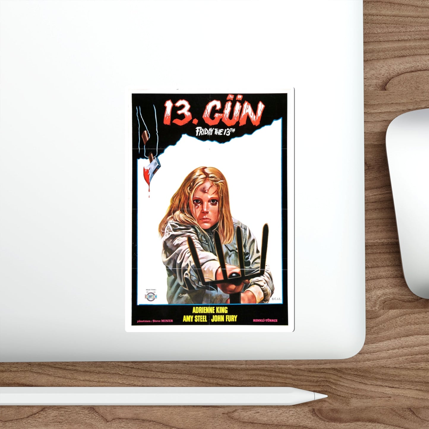 FRIDAY THE 13TH PART II (TURKISH) 1981 Movie Poster STICKER Vinyl Die-Cut Decal-The Sticker Space