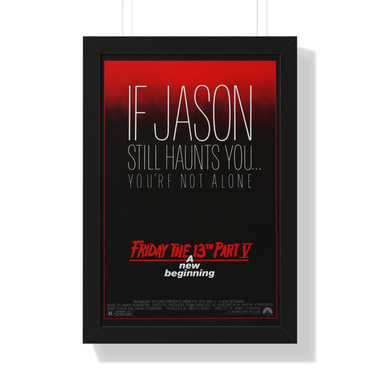 FRIDAY THE 13TH PART V - A NEW BEGINNING 1985 - Framed Movie Poster-16″ x 24″-The Sticker Space