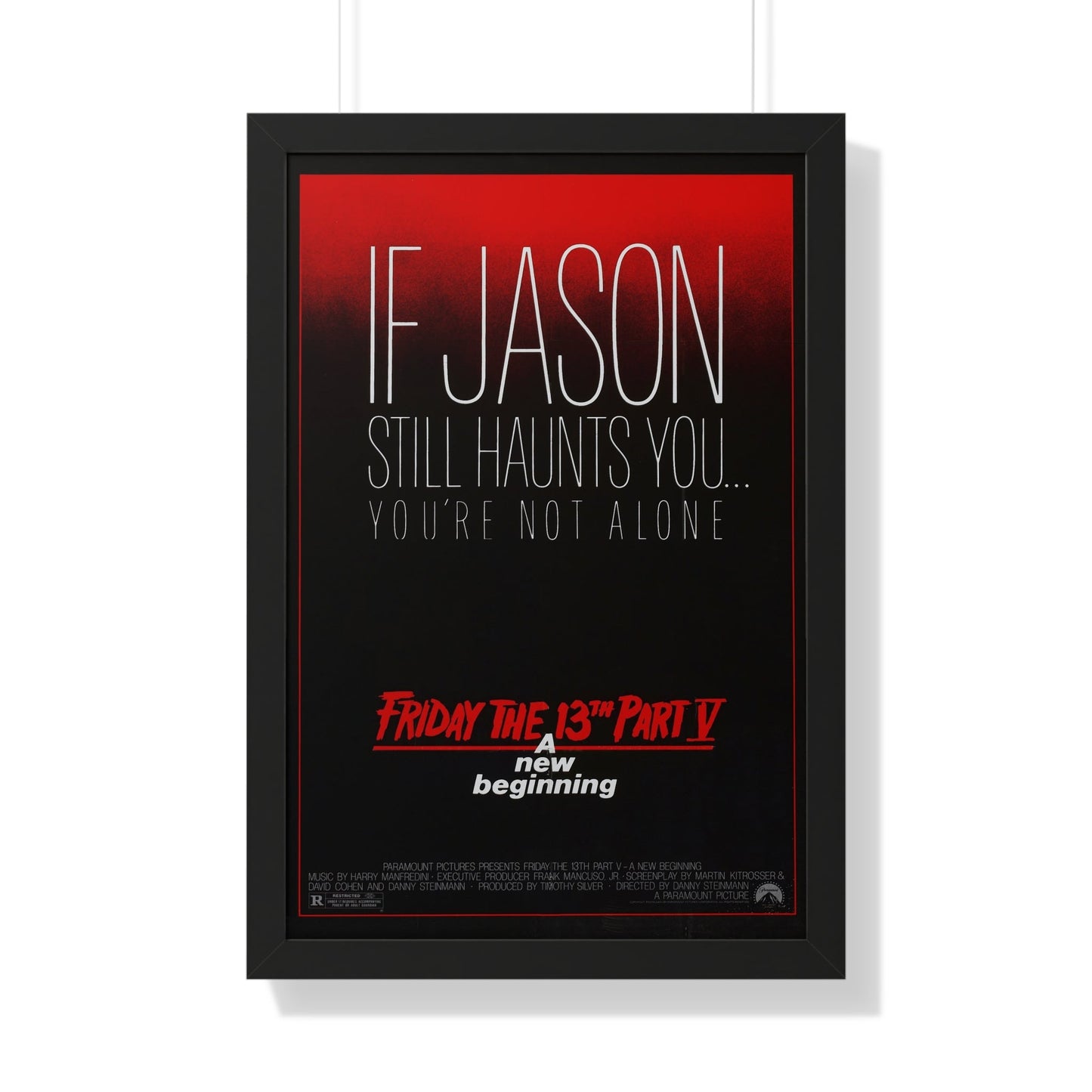 FRIDAY THE 13TH PART V - A NEW BEGINNING 1985 - Framed Movie Poster-20" x 30"-The Sticker Space