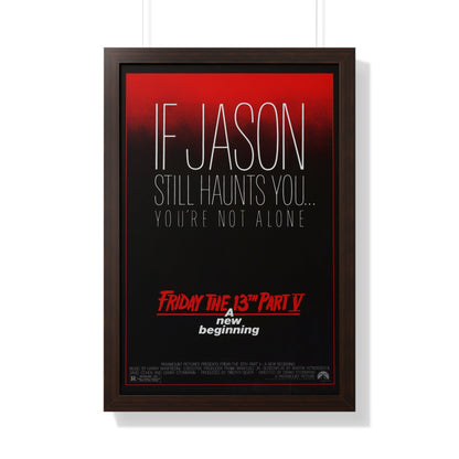 FRIDAY THE 13TH PART V - A NEW BEGINNING 1985 - Framed Movie Poster-20" x 30"-The Sticker Space