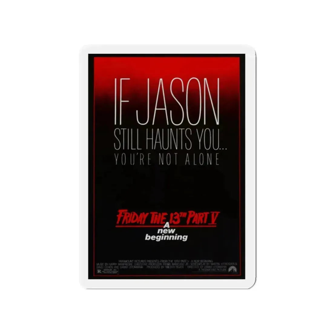 FRIDAY THE 13TH PART V - A NEW BEGINNING 1985 Movie Poster - Refrigerator Magnet 2 Inch - The Sticker Space