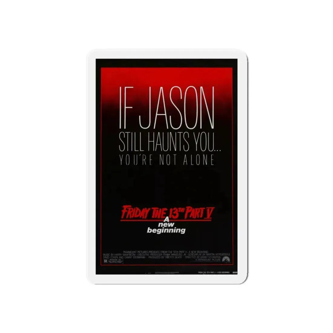 FRIDAY THE 13TH PART V - A NEW BEGINNING 1985 Movie Poster - Refrigerator Magnet 6 Inch - The Sticker Space