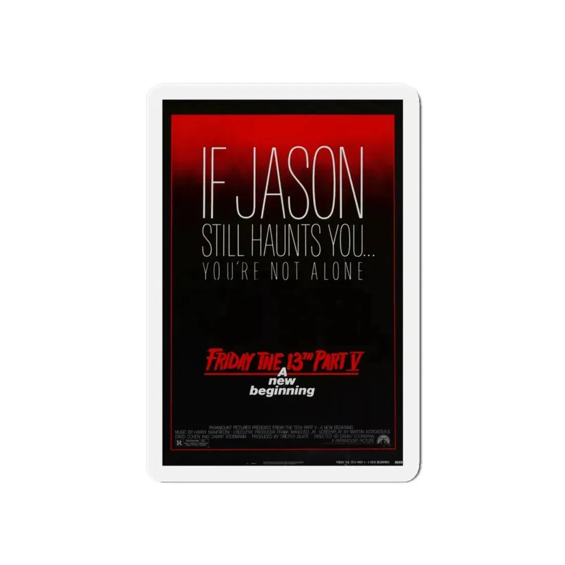 FRIDAY THE 13TH PART V - A NEW BEGINNING 1985 Movie Poster - Refrigerator Magnet 6 Inch - The Sticker Space