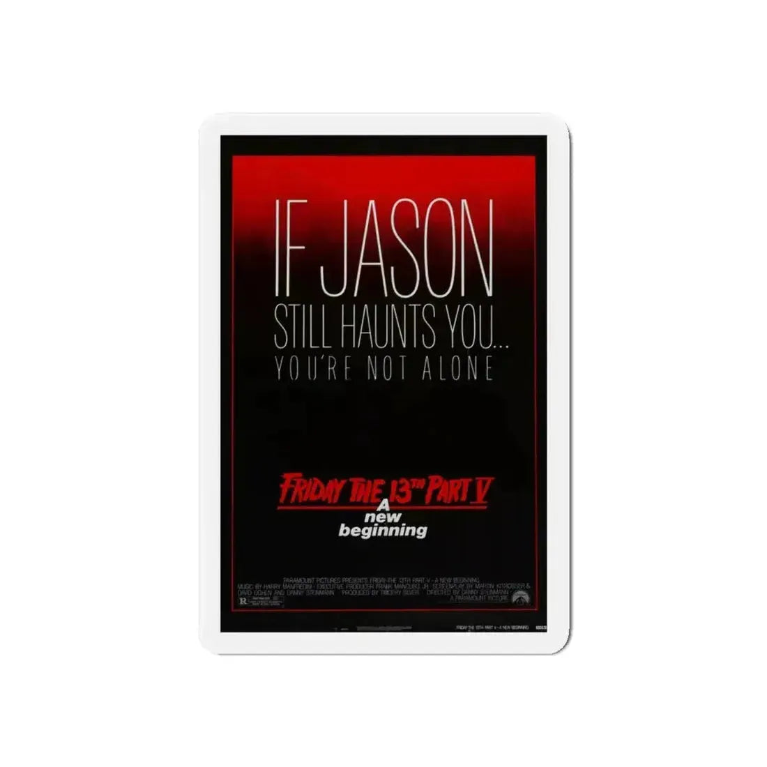 FRIDAY THE 13TH PART V - A NEW BEGINNING 1985 Movie Poster - Refrigerator Magnet - The Sticker Space