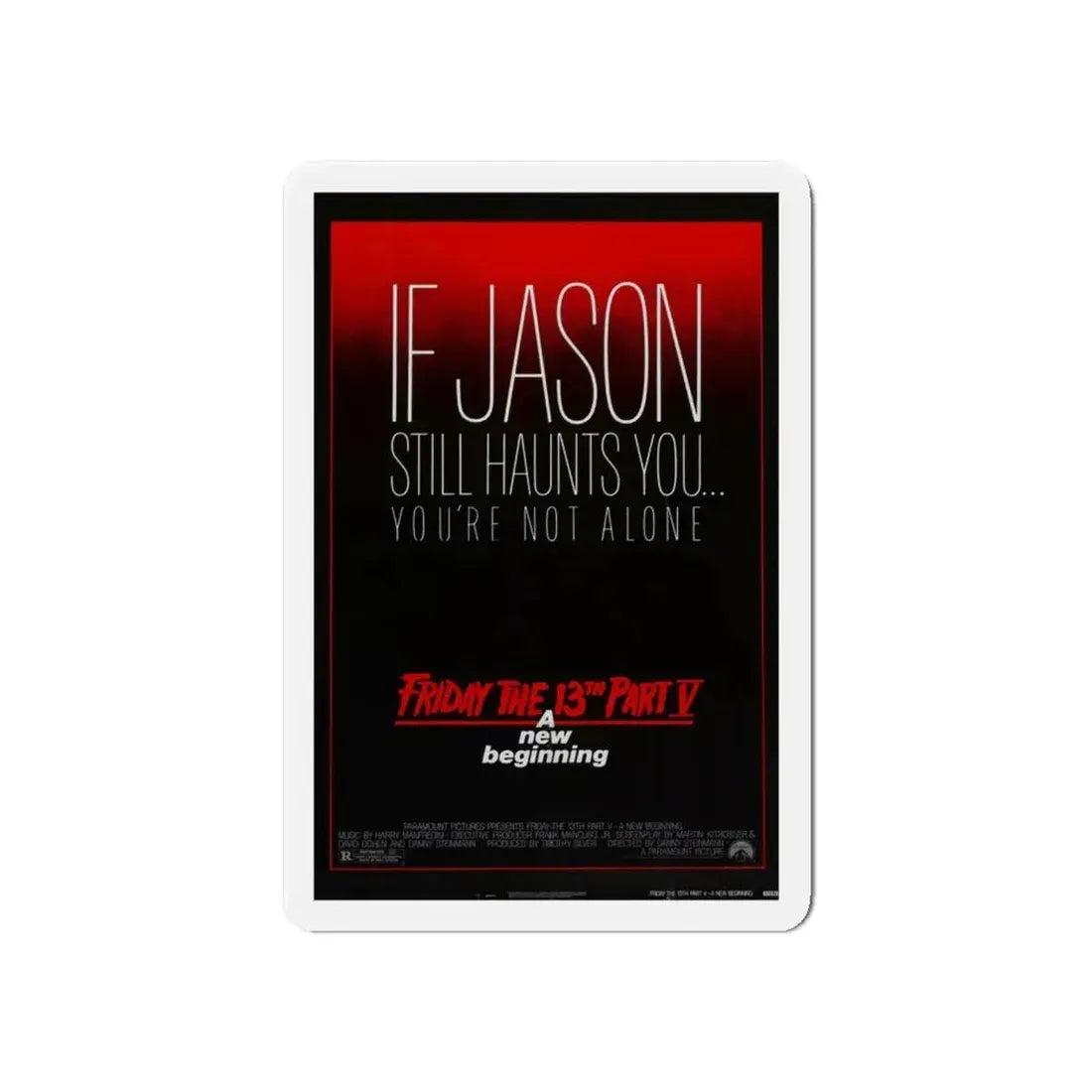 FRIDAY THE 13TH PART V - A NEW BEGINNING 1985 Movie Poster - Refrigerator Magnet - The Sticker Space