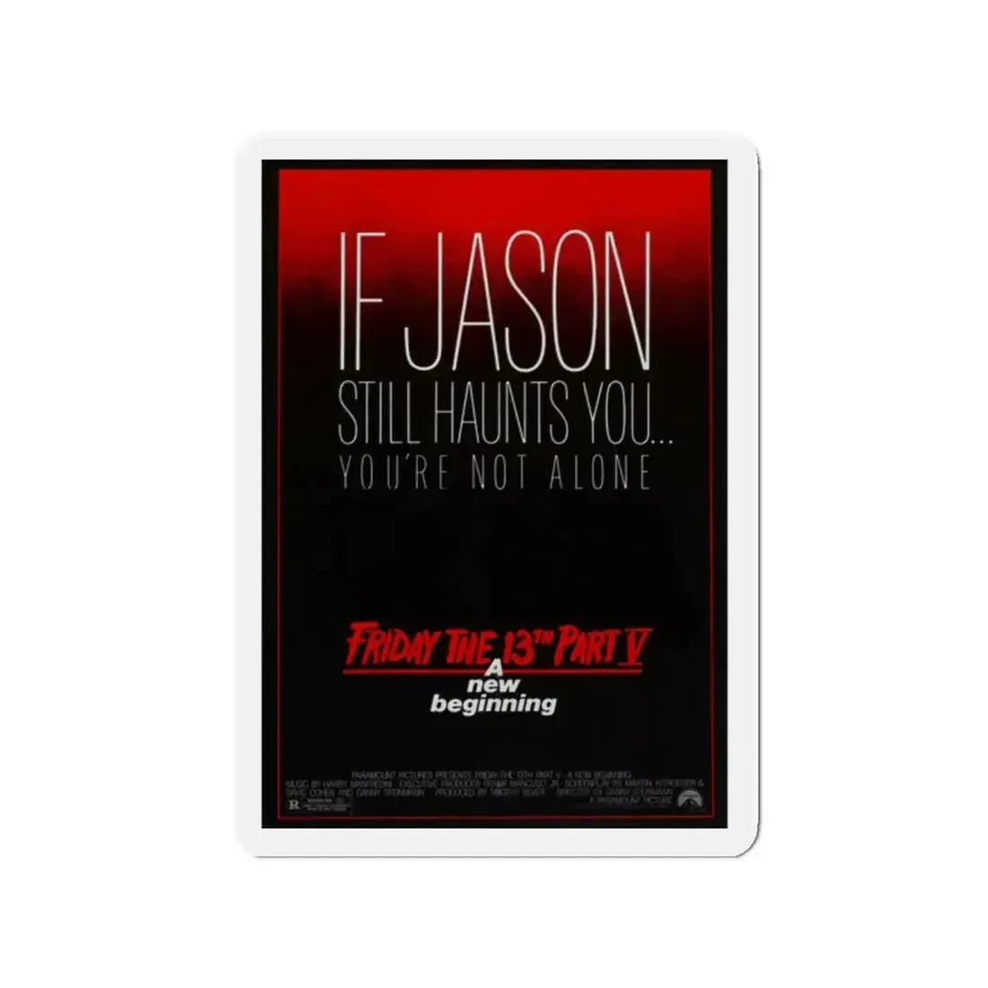 FRIDAY THE 13TH PART V - A NEW BEGINNING 1985 Movie Poster - Refrigerator Magnet - The Sticker Space
