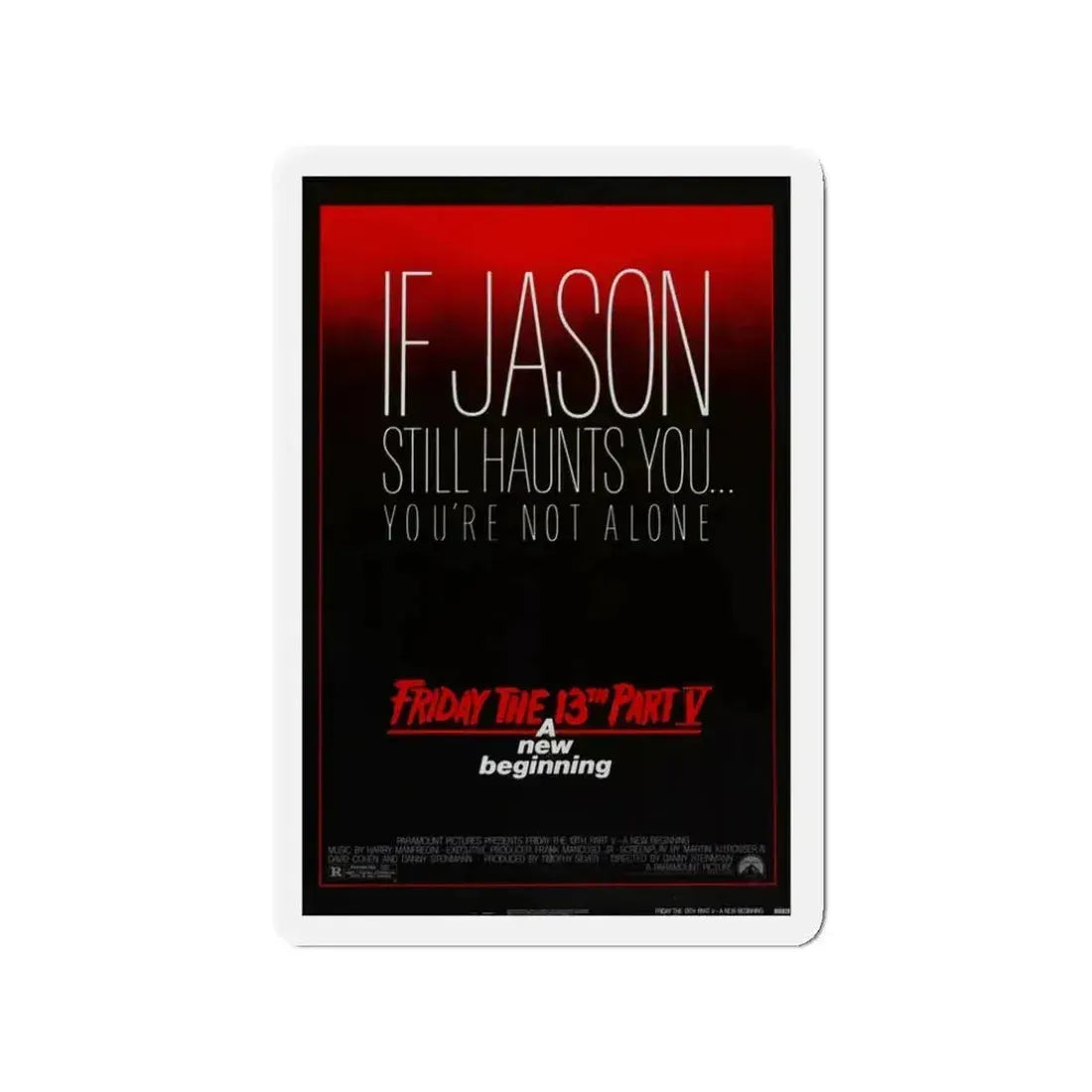 FRIDAY THE 13TH PART V - A NEW BEGINNING 1985 Movie Poster - Refrigerator Magnet - The Sticker Space