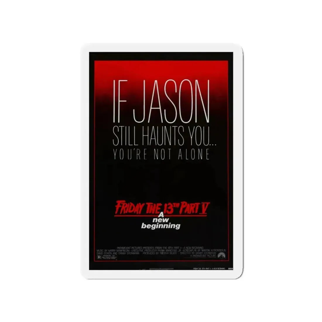 FRIDAY THE 13TH PART V - A NEW BEGINNING 1985 Movie Poster - Refrigerator Magnet - The Sticker Space