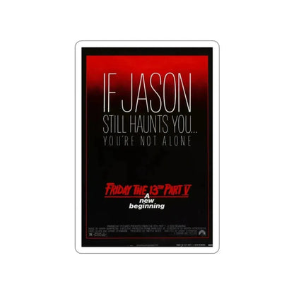 FRIDAY THE 13TH PART V - A NEW BEGINNING 1985 Movie Poster STICKER Vinyl Die-Cut Decal - The Sticker Space