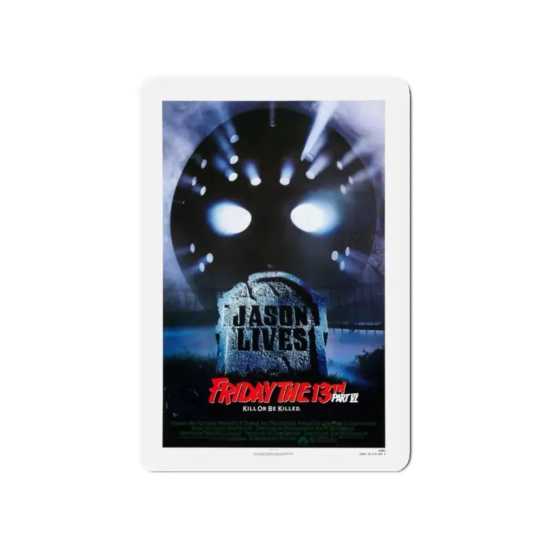 FRIDAY THE 13TH PART VI - JASON LIVES 1986 Movie Poster - Refrigerator Magnet - The Sticker Space