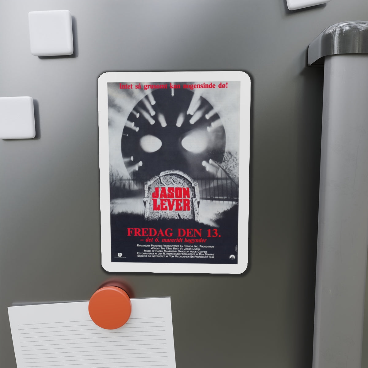 FRIDAY THE 13TH PART VI - JASON LIVES (DANISH) 1986 Movie Poster - Die-Cut Magnet-The Sticker Space