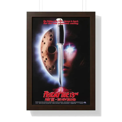 FRIDAY THE 13TH PART VII - THE NEW BLOOD 1988 - Framed Movie Poster 16″ x 24″ Walnut - The Sticker Space