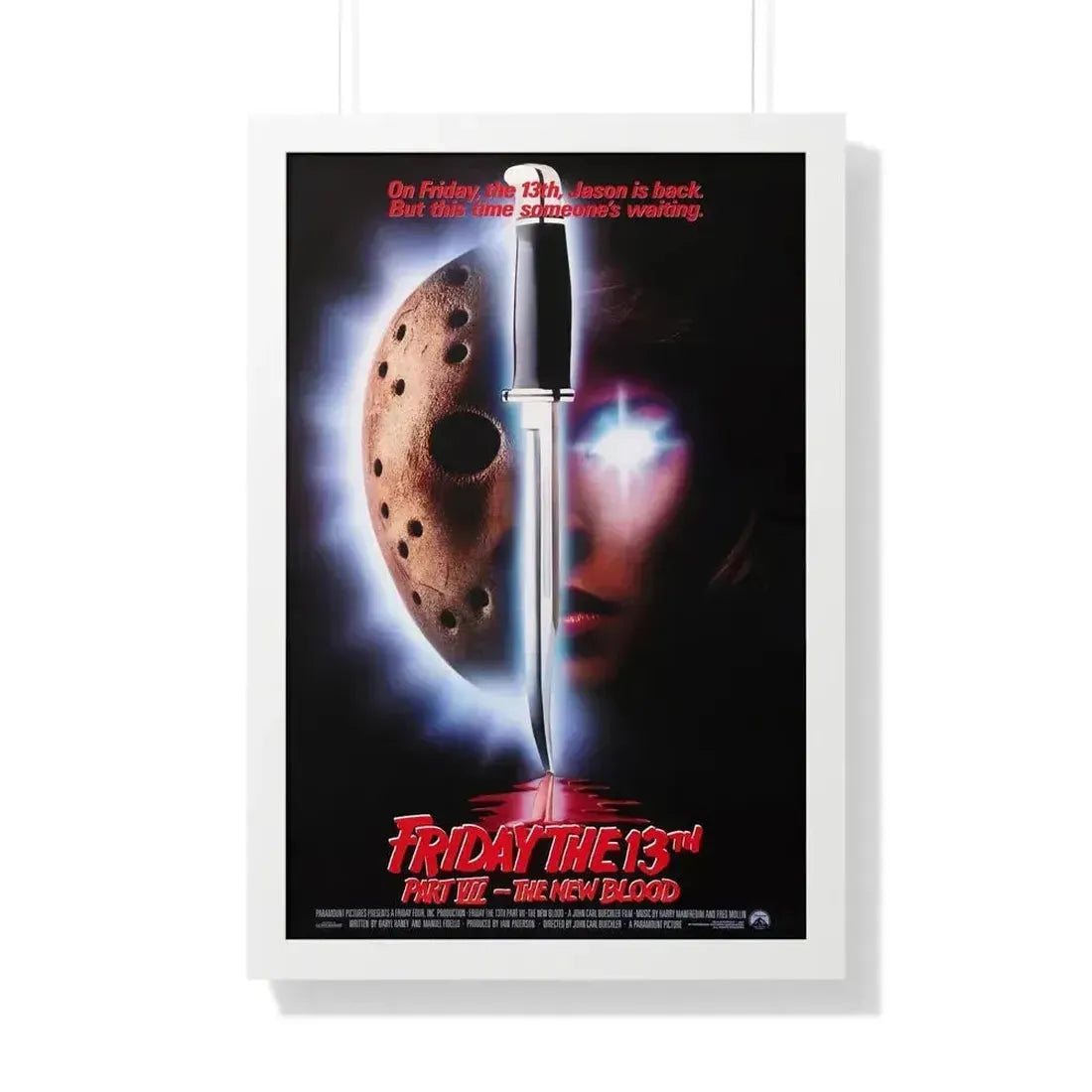 FRIDAY THE 13TH PART VII - THE NEW BLOOD 1988 - Framed Movie Poster 20" x 30" White - The Sticker Space