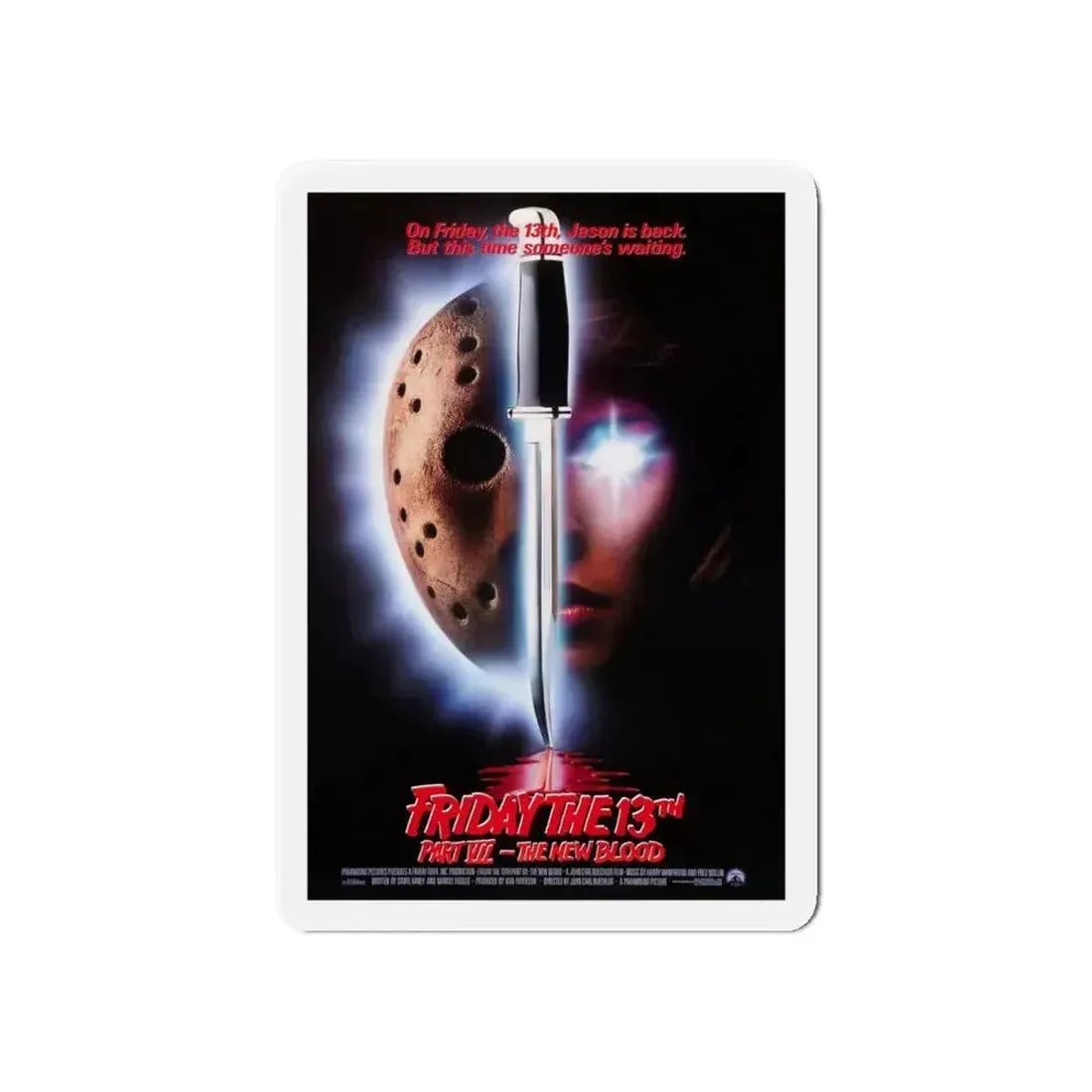 FRIDAY THE 13TH PART VII - THE NEW BLOOD 1988 Movie Poster - Refrigerator Magnet - The Sticker Space