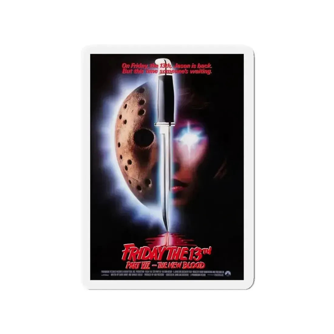 FRIDAY THE 13TH PART VII - THE NEW BLOOD 1988 Movie Poster - Refrigerator Magnet - The Sticker Space