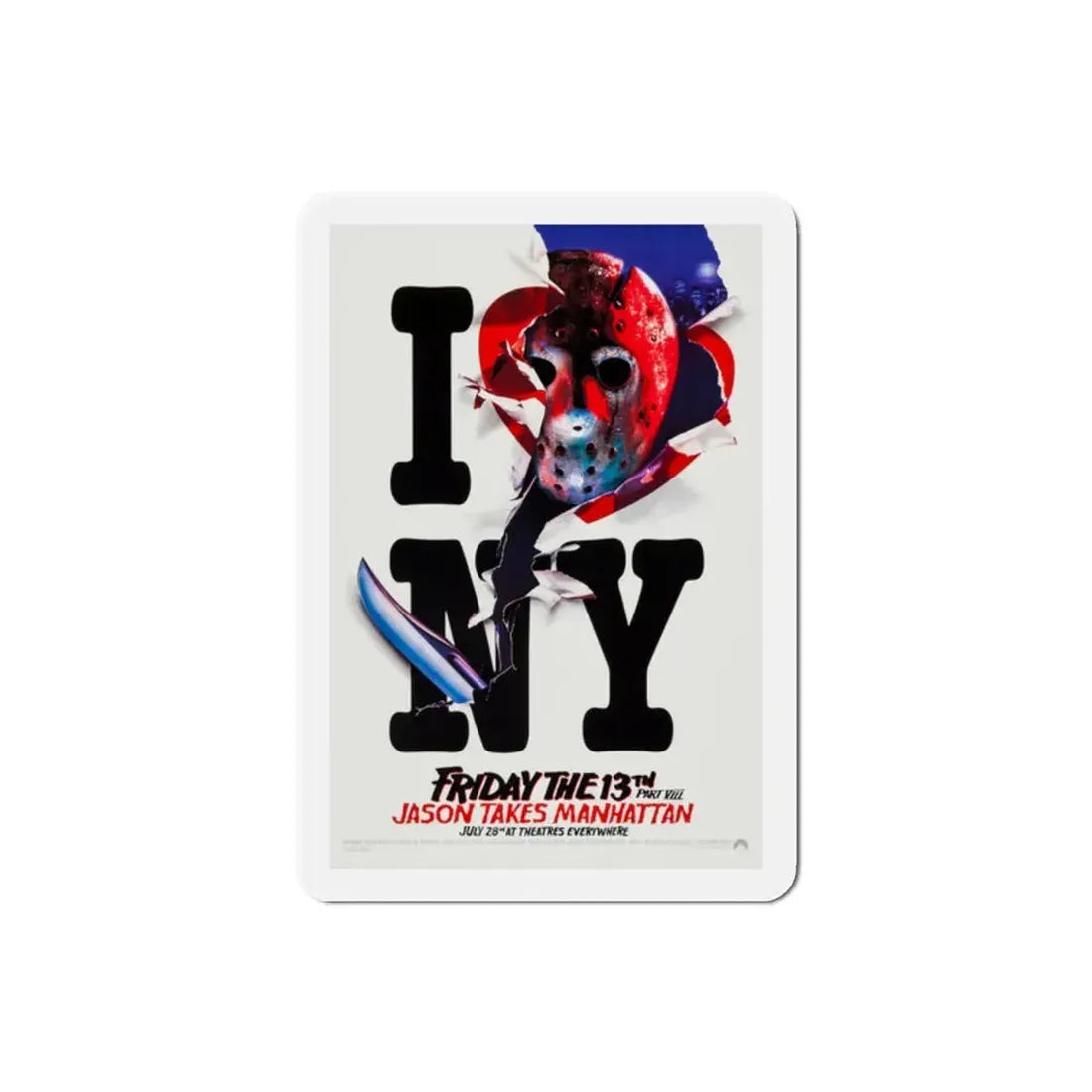 Friday the 13th Part VIII 1989 Movie Poster Refrigerator Magnet 2 Inch - The Sticker Space