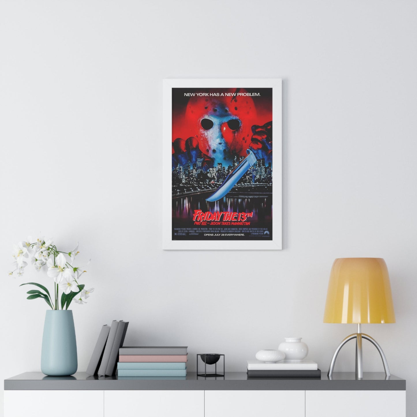 FRIDAY THE 13TH PART VIII - JASON TAKES MANHATTAN 1989 - Framed Movie Poster-The Sticker Space