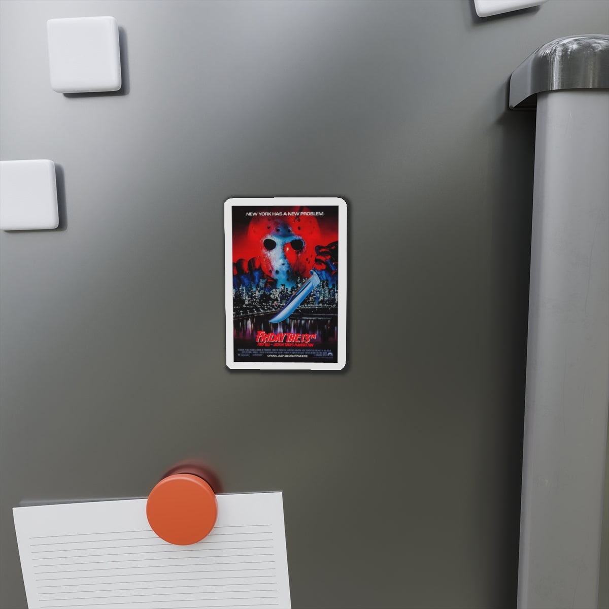 FRIDAY THE 13TH PART VIII - JASON TAKES MANHATTAN 1989 Movie Poster - Die-Cut Magnet-The Sticker Space