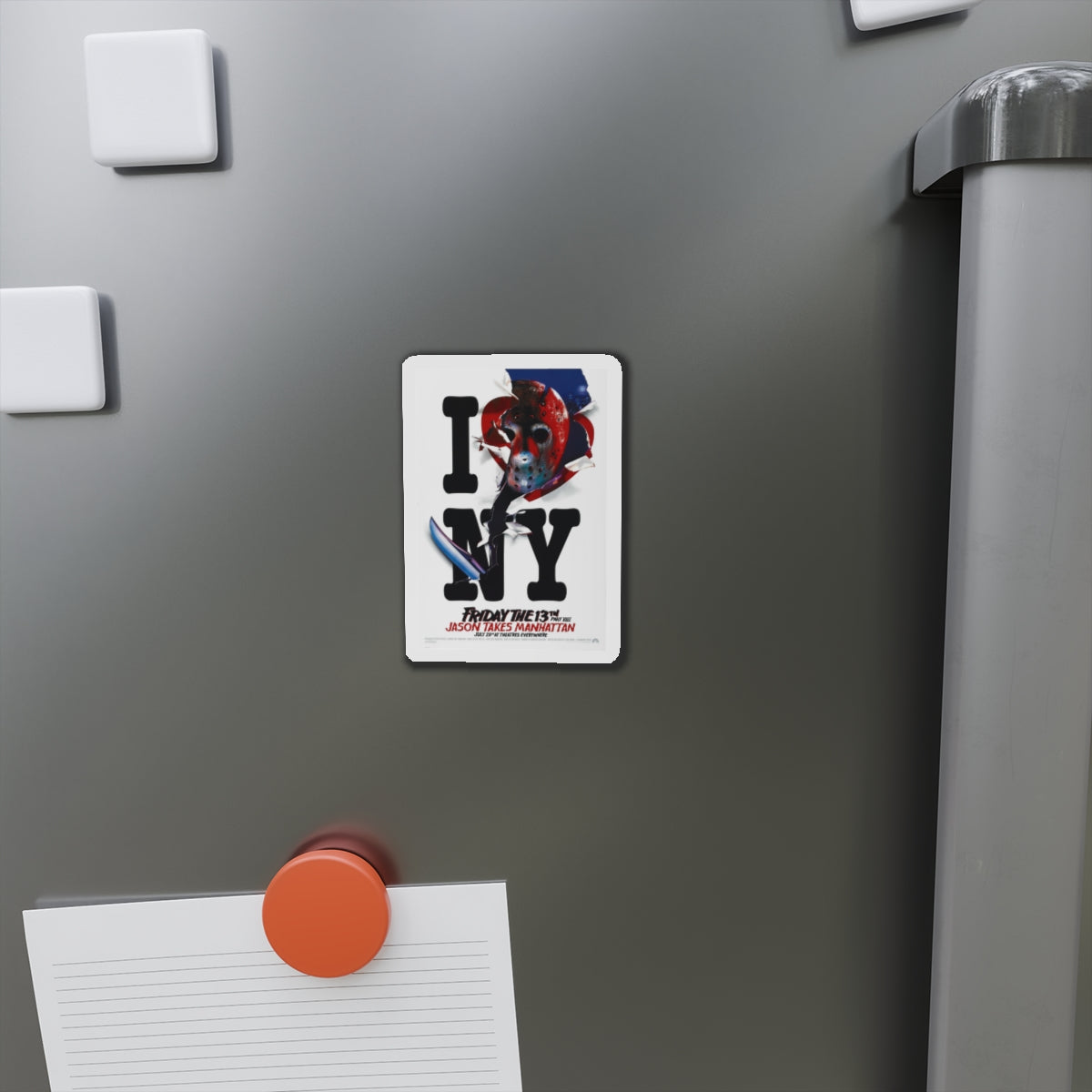 FRIDAY THE 13TH PART VIII - JASON TAKES MANHATTAN (TEASER) 1989 Movie Poster - Die-Cut Magnet-The Sticker Space