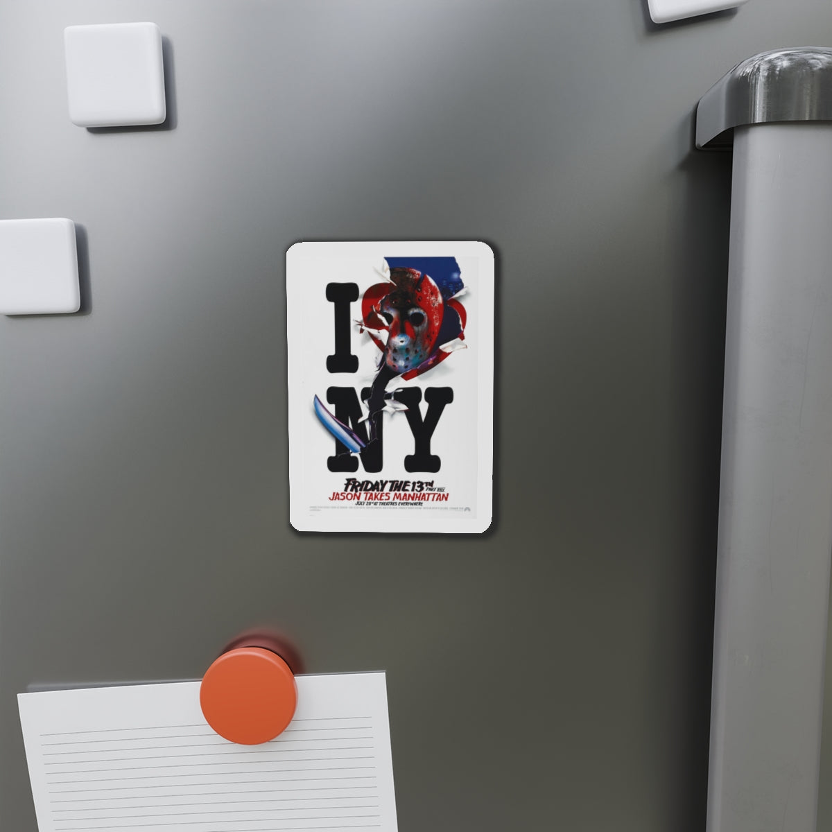 FRIDAY THE 13TH PART VIII - JASON TAKES MANHATTAN (TEASER) 1989 Movie Poster - Die-Cut Magnet-The Sticker Space