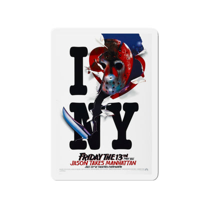 FRIDAY THE 13TH PART VIII - JASON TAKES MANHATTAN (TEASER) 1989 Movie Poster - Die-Cut Magnet-3" x 3"-The Sticker Space