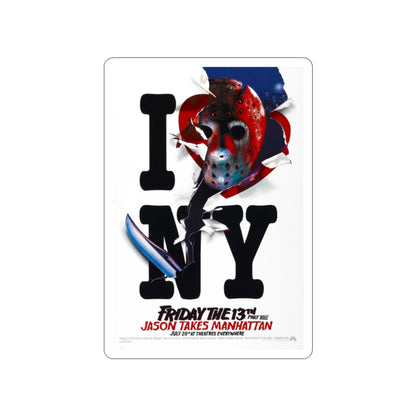 FRIDAY THE 13TH PART VIII - JASON TAKES MANHATTAN (TEASER) 1989 Movie Poster STICKER Vinyl Die-Cut Decal-2 Inch-The Sticker Space