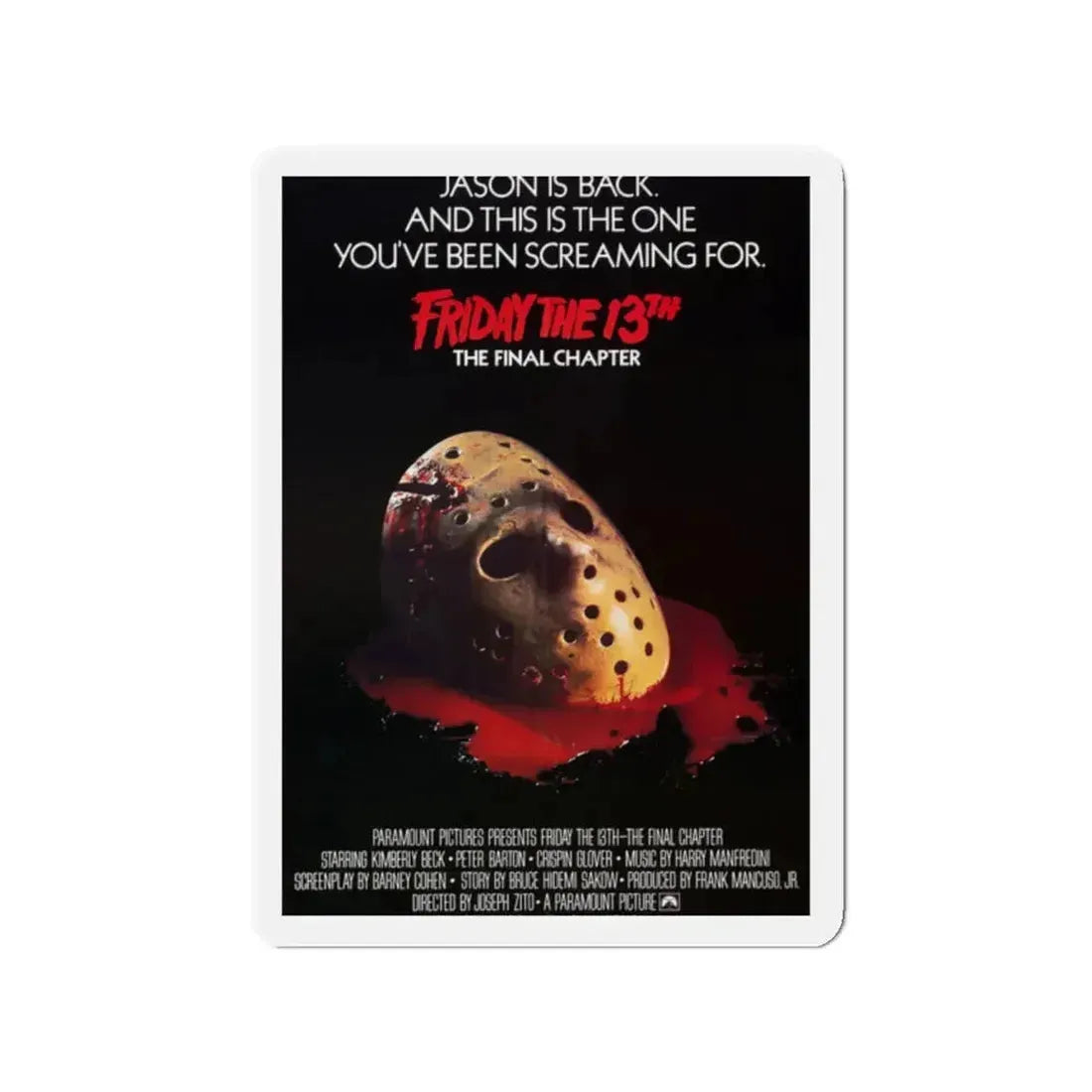 FRIDAY THE 13TH - THE FINAL CHAPTER (2) 1984 Movie Poster - Refrigerator Magnet 2 Inch - The Sticker Space