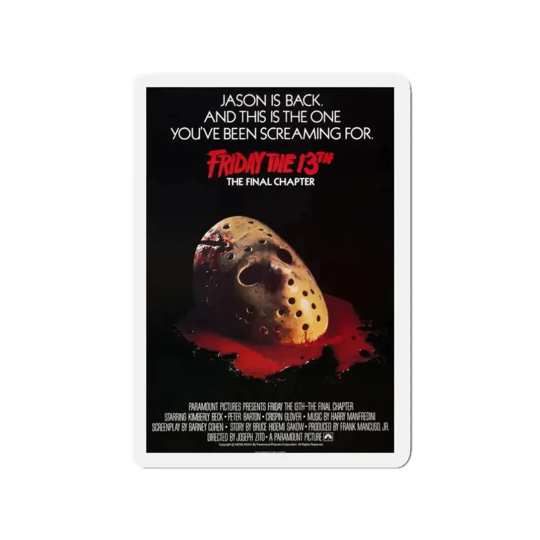 FRIDAY THE 13TH - THE FINAL CHAPTER (2) 1984 Movie Poster - Refrigerator Magnet 3 Inch - The Sticker Space