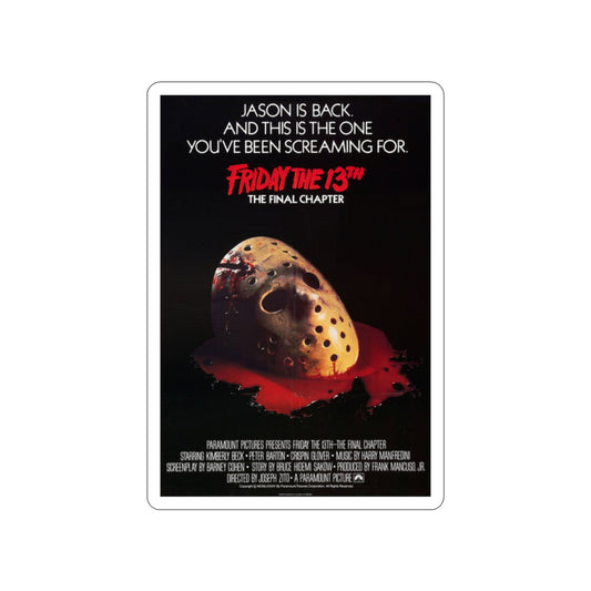 FRIDAY THE 13TH - THE FINAL CHAPTER (2) 1984 Movie Poster STICKER Vinyl Die-Cut Decal-2 Inch-The Sticker Space