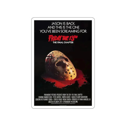 FRIDAY THE 13TH - THE FINAL CHAPTER (2) 1984 Movie Poster STICKER Vinyl Die-Cut Decal 6 Inch - The Sticker Space