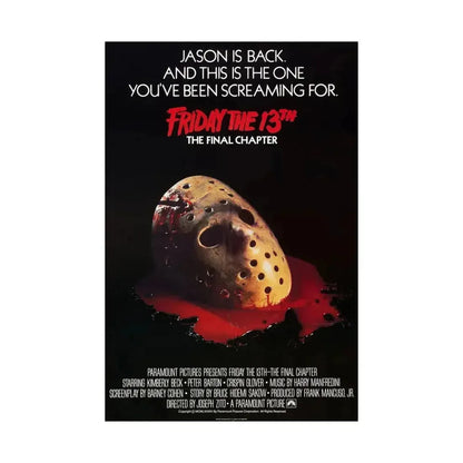 FRIDAY THE 13TH - THE FINAL CHAPTER (2) 1984 - Paper Movie Poster - The Sticker Space