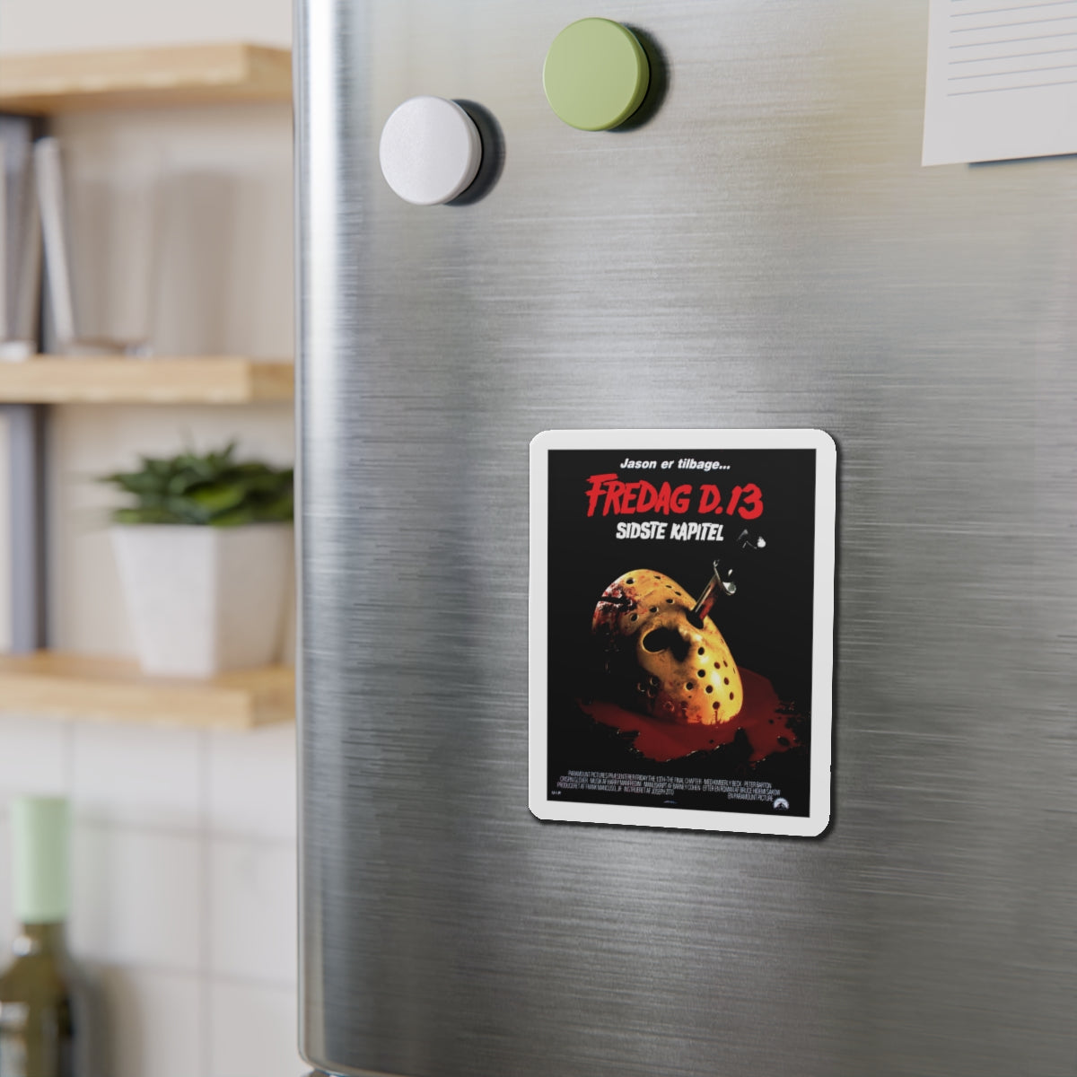 FRIDAY THE 13TH - THE FINAL CHAPTER (DANISH) 1984 Movie Poster - Die-Cut Magnet-The Sticker Space