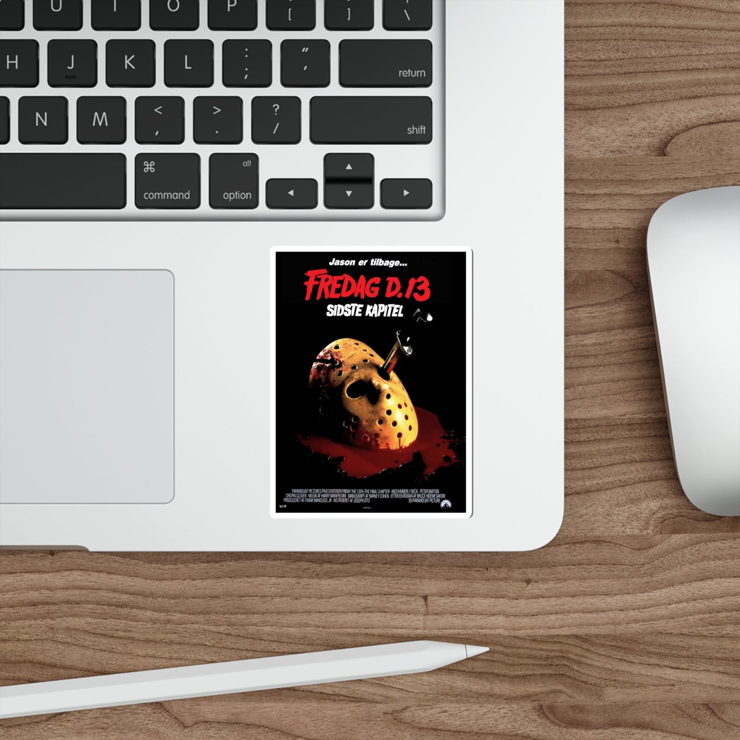 FRIDAY THE 13TH - THE FINAL CHAPTER (DANISH) 1984 Movie Poster STICKER Vinyl Die-Cut Decal-The Sticker Space