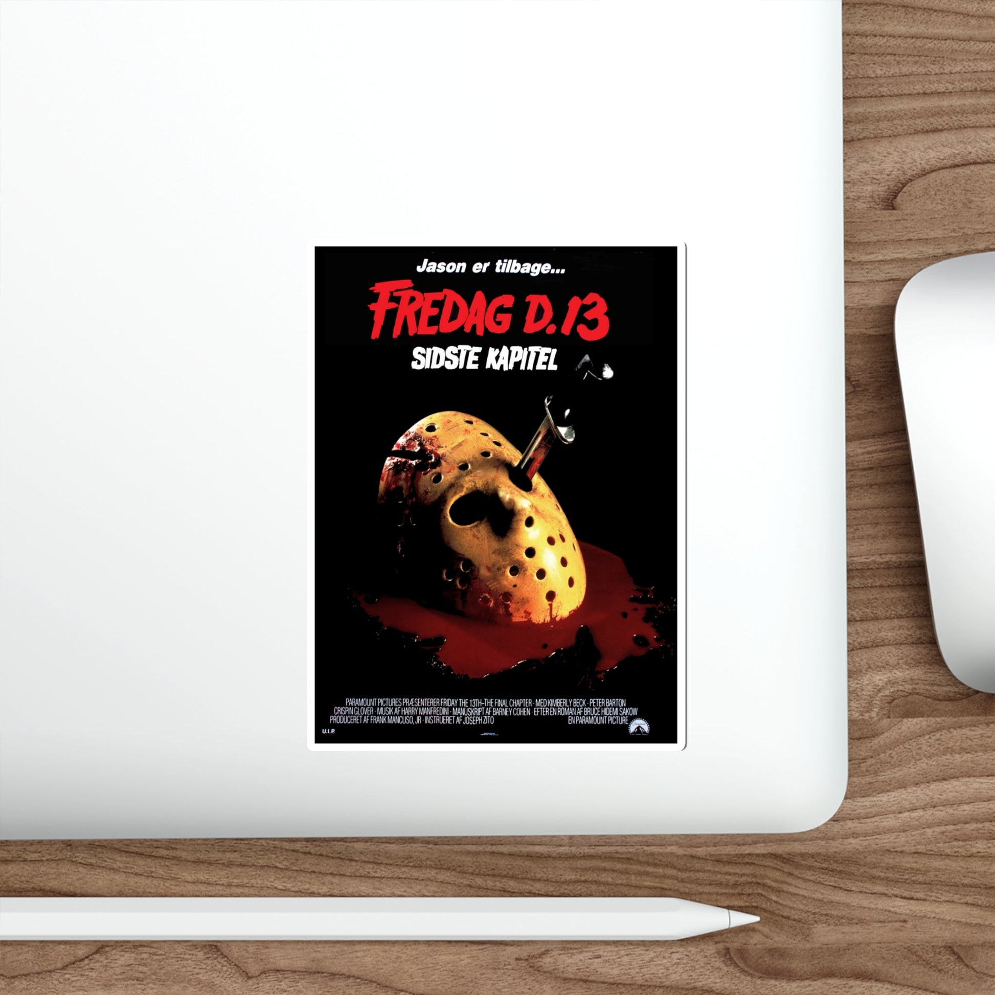 FRIDAY THE 13TH - THE FINAL CHAPTER (DANISH) 1984 Movie Poster STICKER Vinyl Die-Cut Decal-The Sticker Space